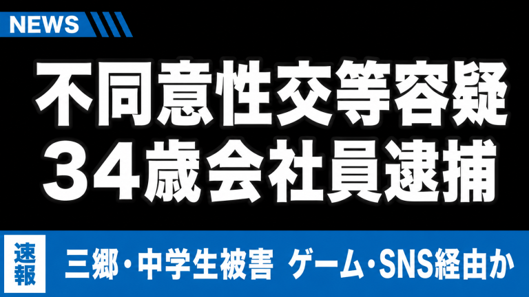 三郷市の駐車場車内で女子中学生が被害に遭った不同意性交等事件を示す報道用イメージ