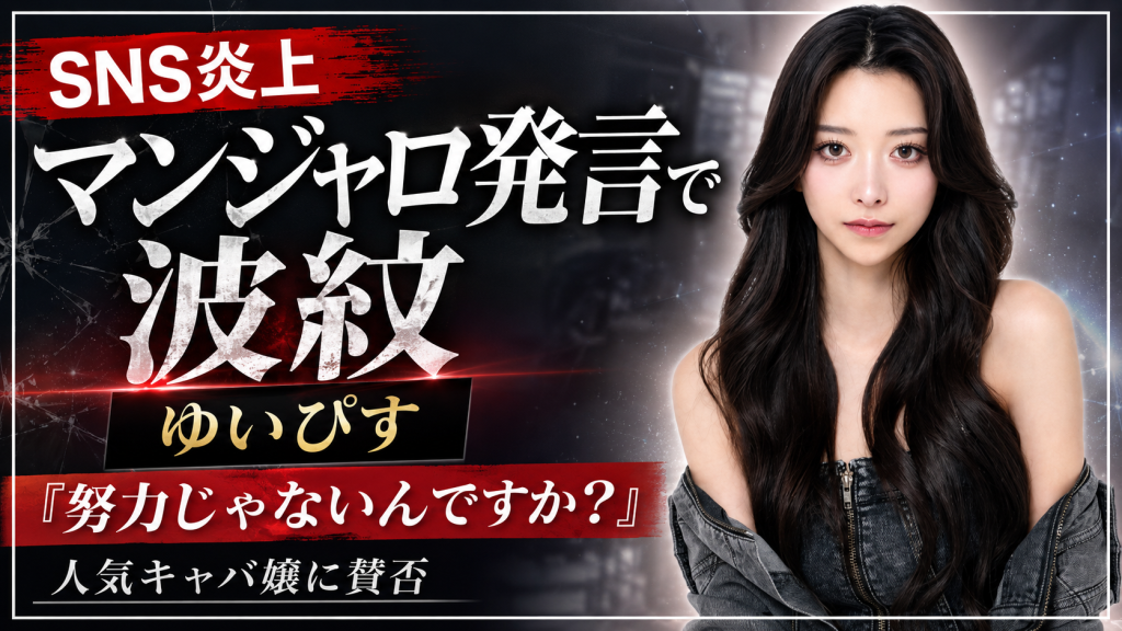 人気キャバ嬢ゆいぴすさんのマンジャロ発言をめぐりSNSで努力か薬頼みか議論が広がる報道イメージ