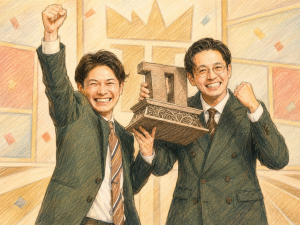 THE SECOND 2026でトットが金属バットを破り4代目王者になったことを示す漫才賞レースのイメージ