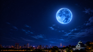 5月31日ブルームーン＆マイクロムーンが昇る夜