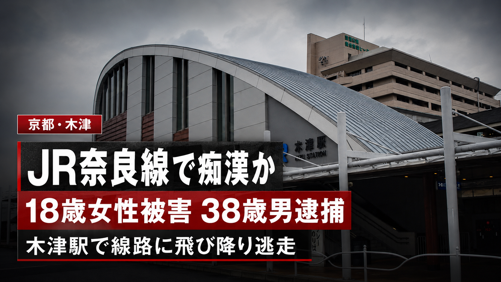 JR奈良線の区間快速車内で18歳女性が痴漢被害に遭った疑いの事件を示す報道イメージ