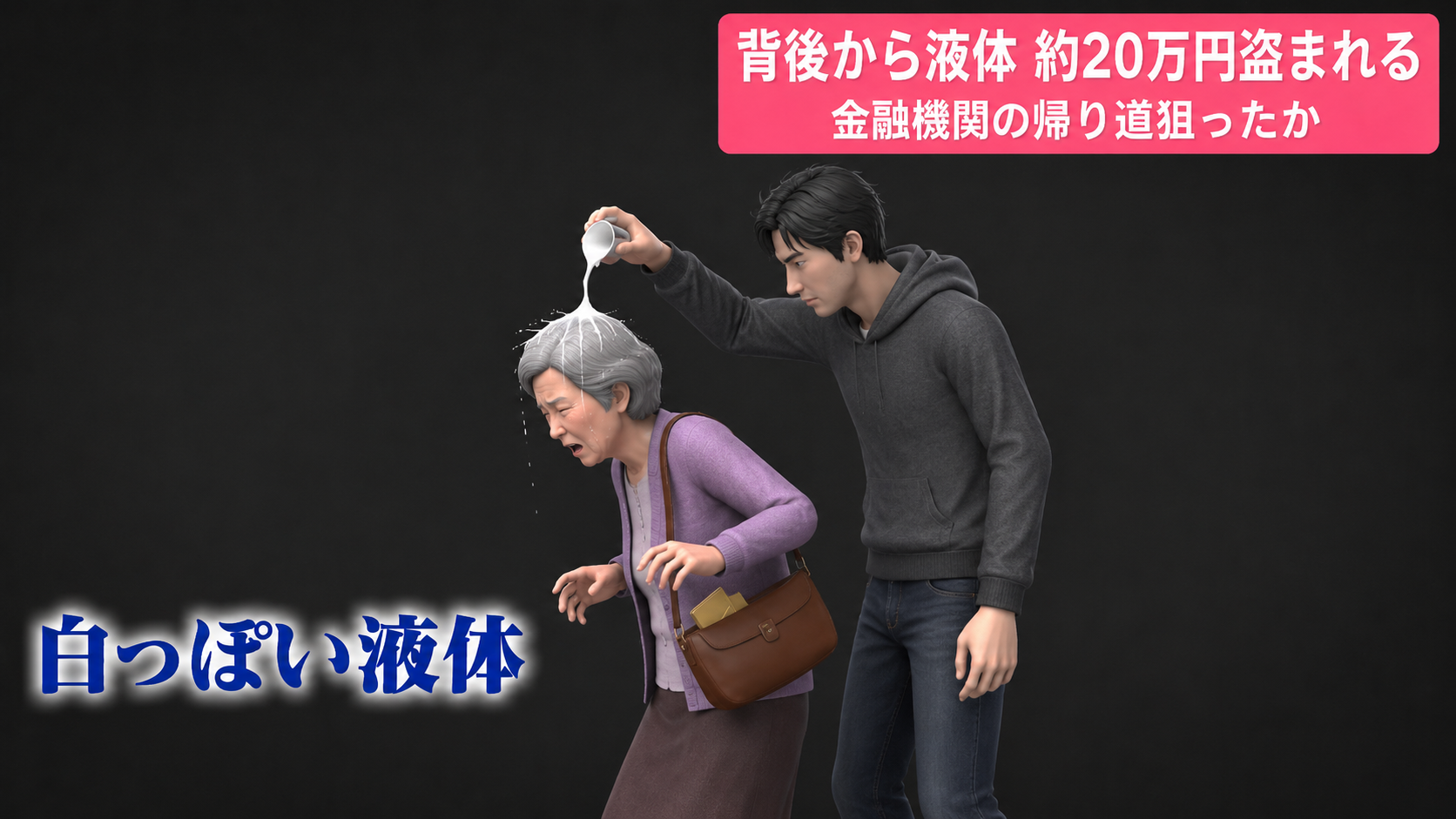 名古屋駅近くで93歳女性が白い液体をかけられ現金を盗まれた事件のイメージ