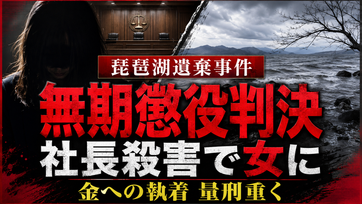 琵琶湖遺体遺棄事件で市橋由衣被告に無期懲役判決が言い渡されたことを伝える報道アイキャッチ