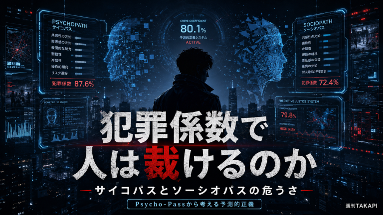 Psycho-Passの犯罪係数を入口にサイコパスとソーシオパスの違いと人間を数値化する危うさを考察する犯罪学コラムのアイキャッチ