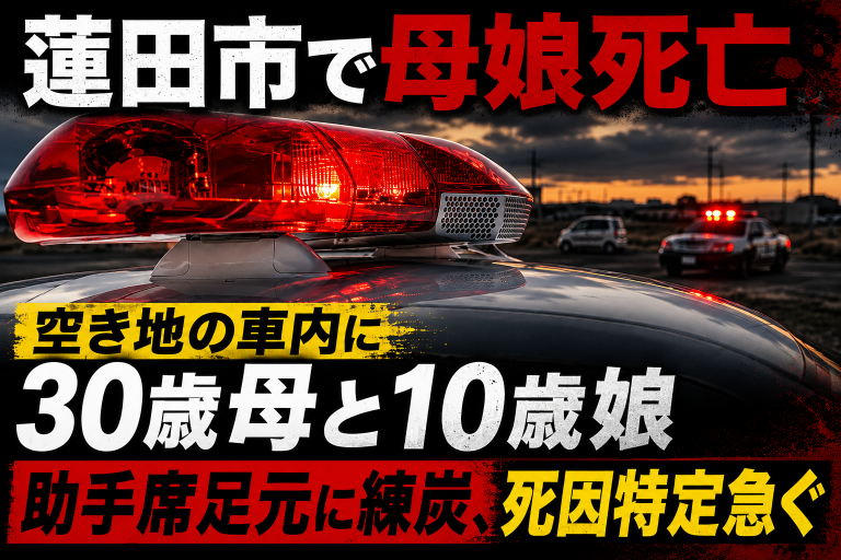蓮田市黒浜の空き地で母娘死亡　報道用アイキャッチ