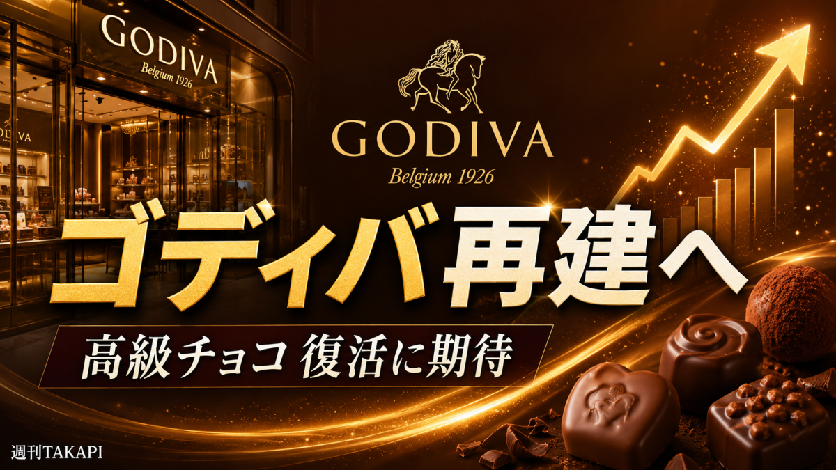 ゴディバジャパンの経営再建と高級チョコブランド復活への期待を伝える経済ニュース用アイキャッチ