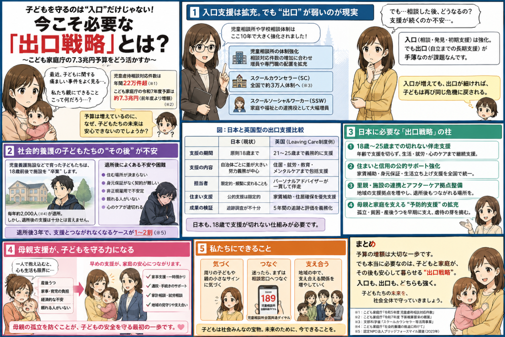 子どもを守る「出口戦略」——7.3兆円予算は孤立を断ち切れるのか