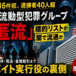 匿名流動型犯罪グループ「匿流」による強盗・侵入窃盗事件を伝える報道アイキャッチ