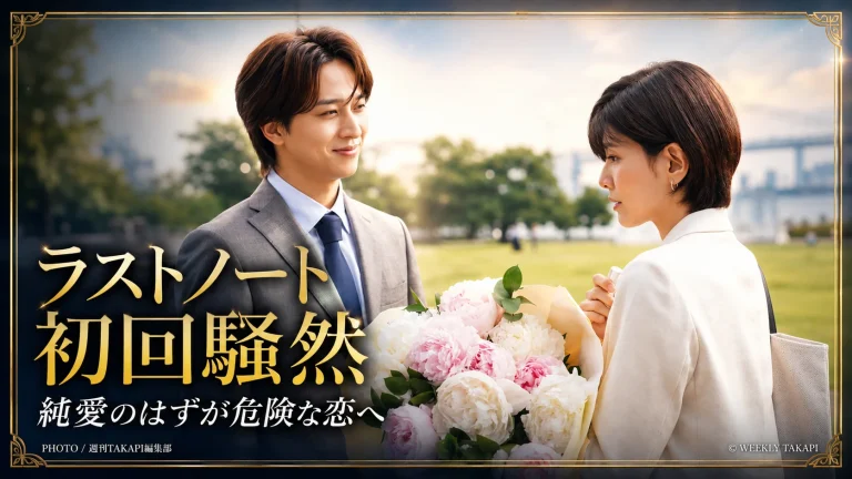 内田有紀と寺西拓人がW主演を務めるドラマ『ラストノート』初回放送の反響を伝えるエンタメアイキャッチ