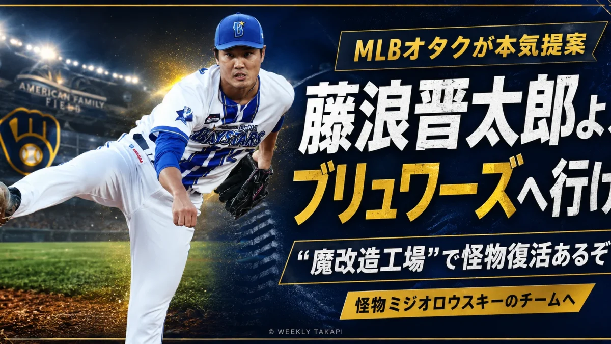 藤浪晋太郎のブリューワーズ移籍とミジオロウスキー型の投手再生を提案するMLB記事のアイキャッチ