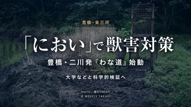 豊橋市二川町で始動した獣害対策プロジェクト「わな道」を伝える週刊TAKAPIのアイキャッチ画像