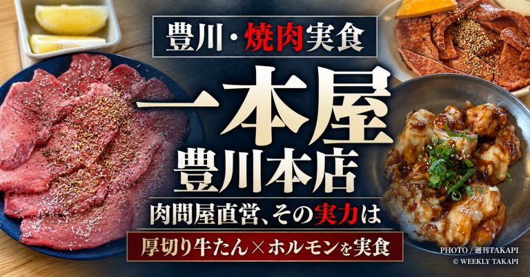 豊川市の焼肉店「一本屋 豊川本店」で実食した生塩牛たんと牛ホルモン