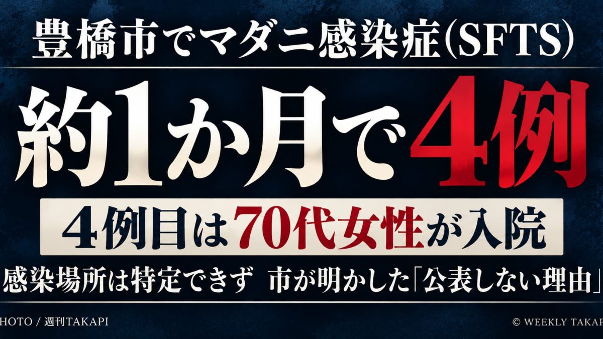 豊橋市で2026年10月7日にSFTS患者4例目が確認され、70代女性が入院したことを伝える週刊TAKAPIの独自取材記事