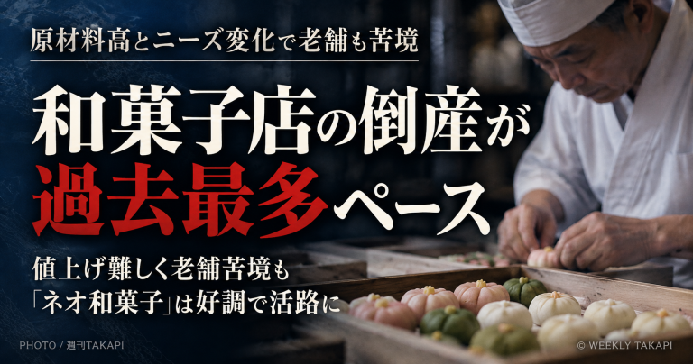 和菓子店の倒産が過去最多ペースに　原材料高や値上げ難で老舗も苦境